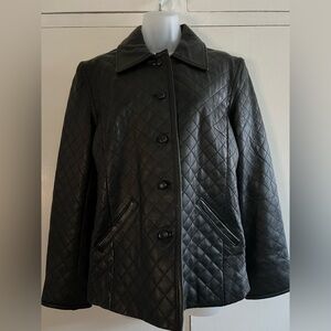 Siena | Black Quilted Leather Jacket